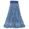 Unisan 5 in Looped-End Mop Head, Blue, Cotton/Synthetic, PK12 UNS 504BL